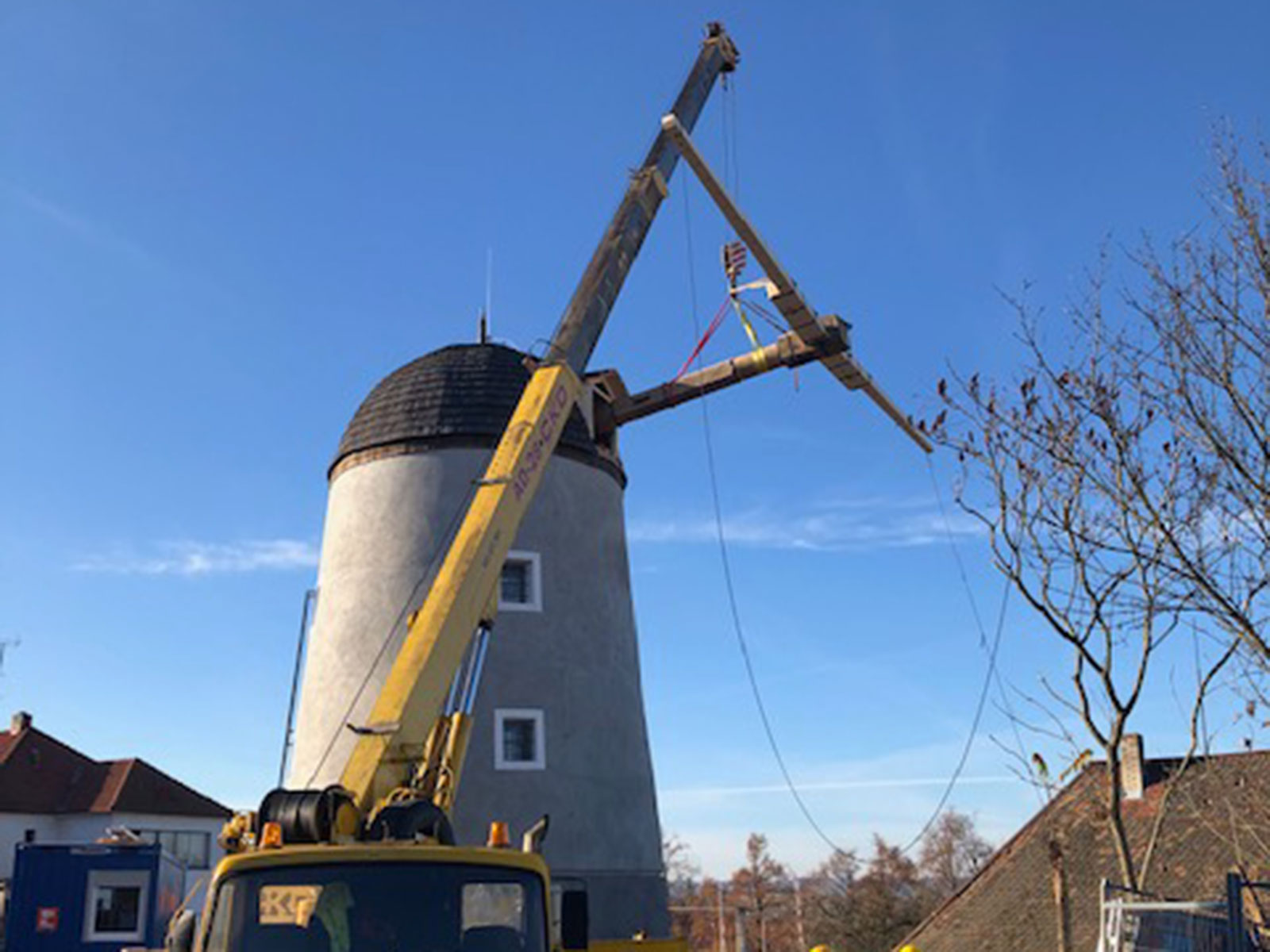Obnova větrného mlýna v Třebíči