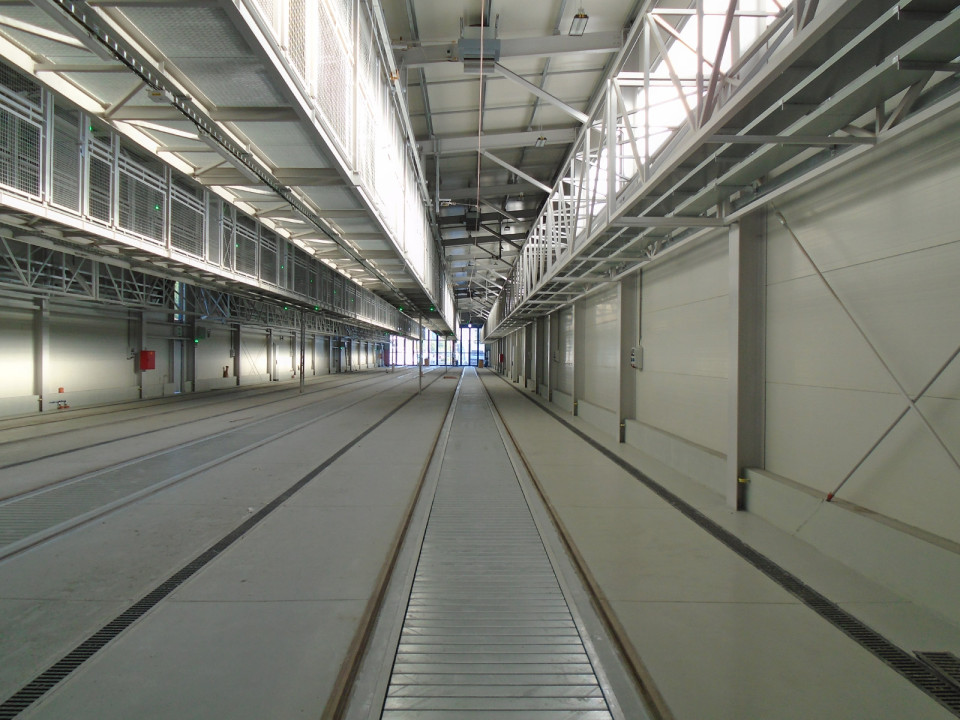 Odstavy tramvají u Hlavního nádraží v Olomouci