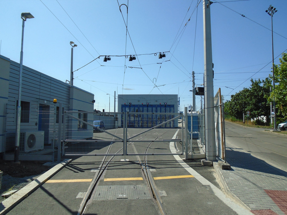 Odstavy tramvají u Hlavního nádraží v Olomouci