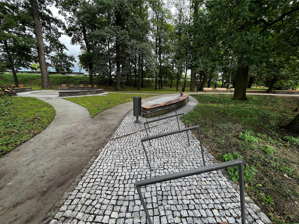 Zázemí parku u přístaviště Baťov v Otrokovicích