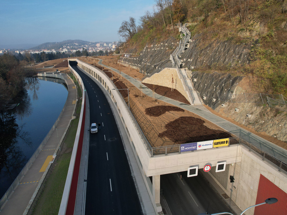 Silniční galerie – Velký městský okruh Brno, úsek Žabovřeská, II. etapa