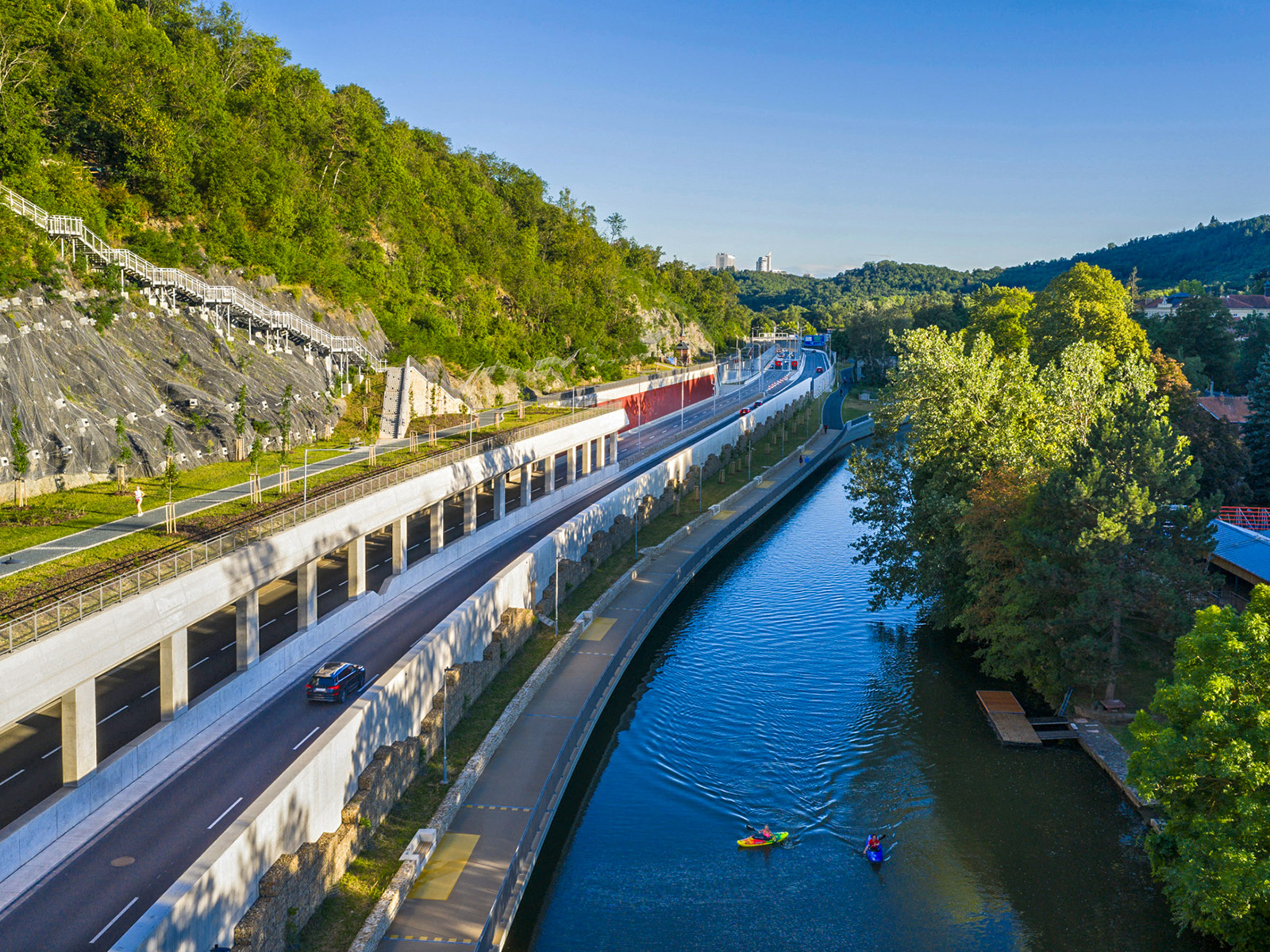 Silniční galerie – Velký městský okruh Brno, úsek Žabovřeská, II. etapa