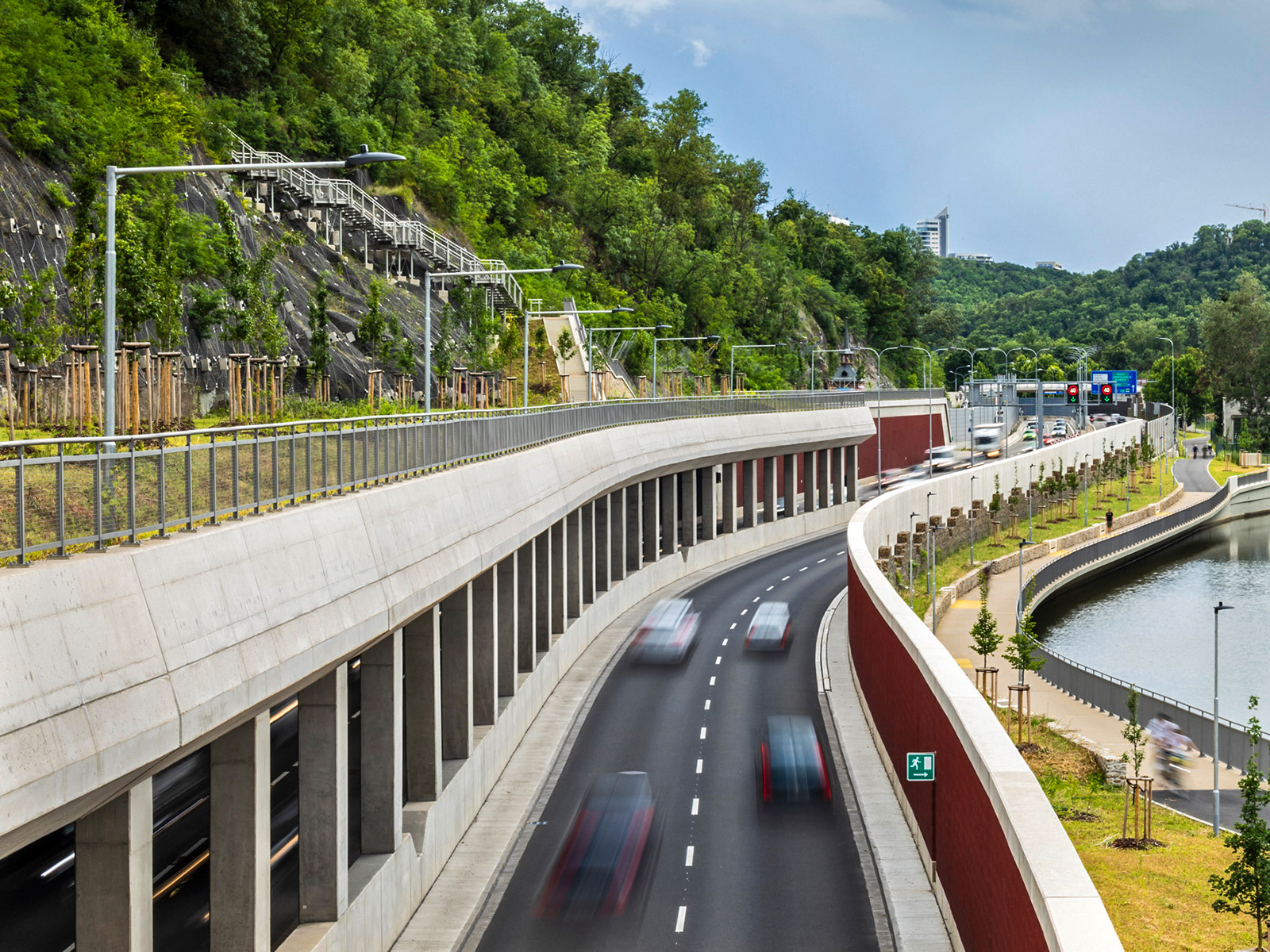 Silniční galerie – Velký městský okruh Brno, úsek Žabovřeská, II. etapa