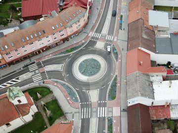 Okružní křižovatka silnic I/54 a I/55 ve Veselí nad Moravou