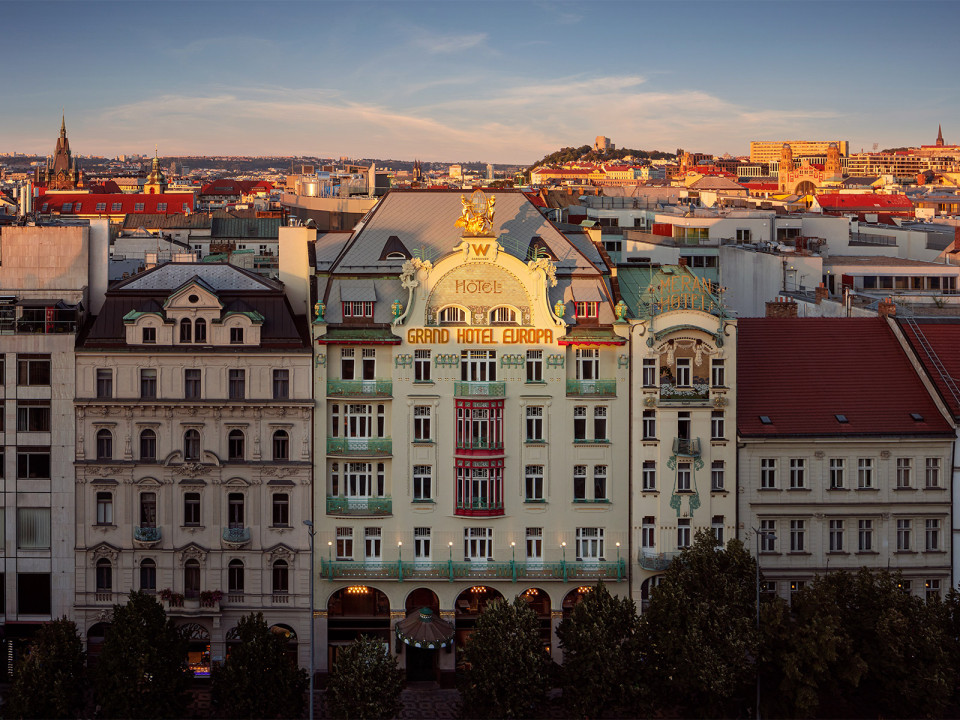 W Prague Hotel – rekonstrukce Grandhotelu Evropa