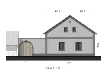 Přestavba bývalé restaurace a prodejny na bytový dům v Kobylnici