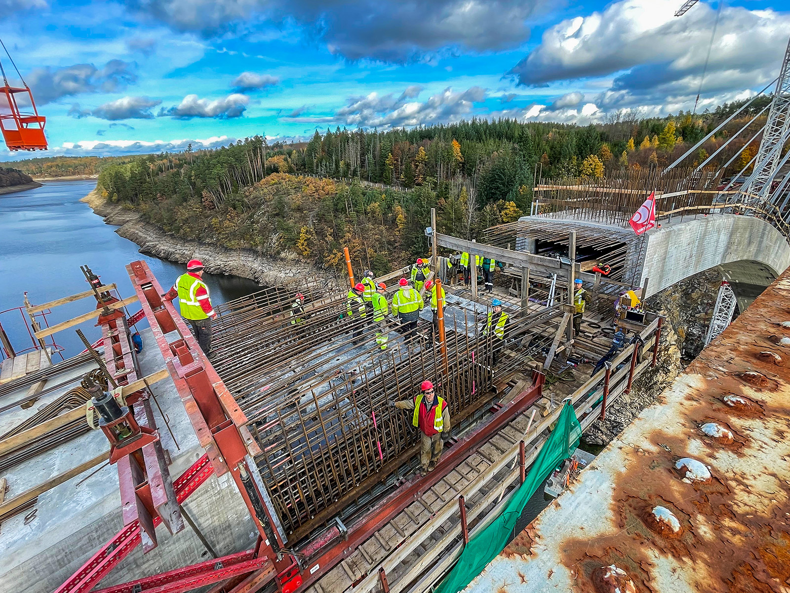 Železniční most Červená nad Vltavou