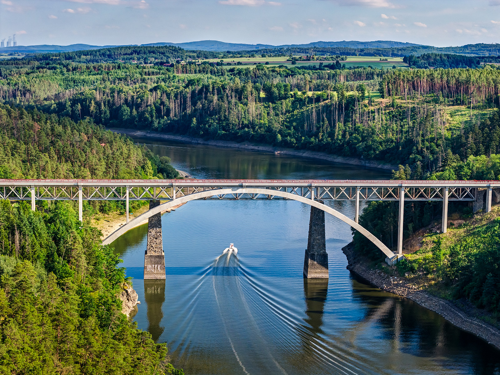 Železniční most Červená nad Vltavou
