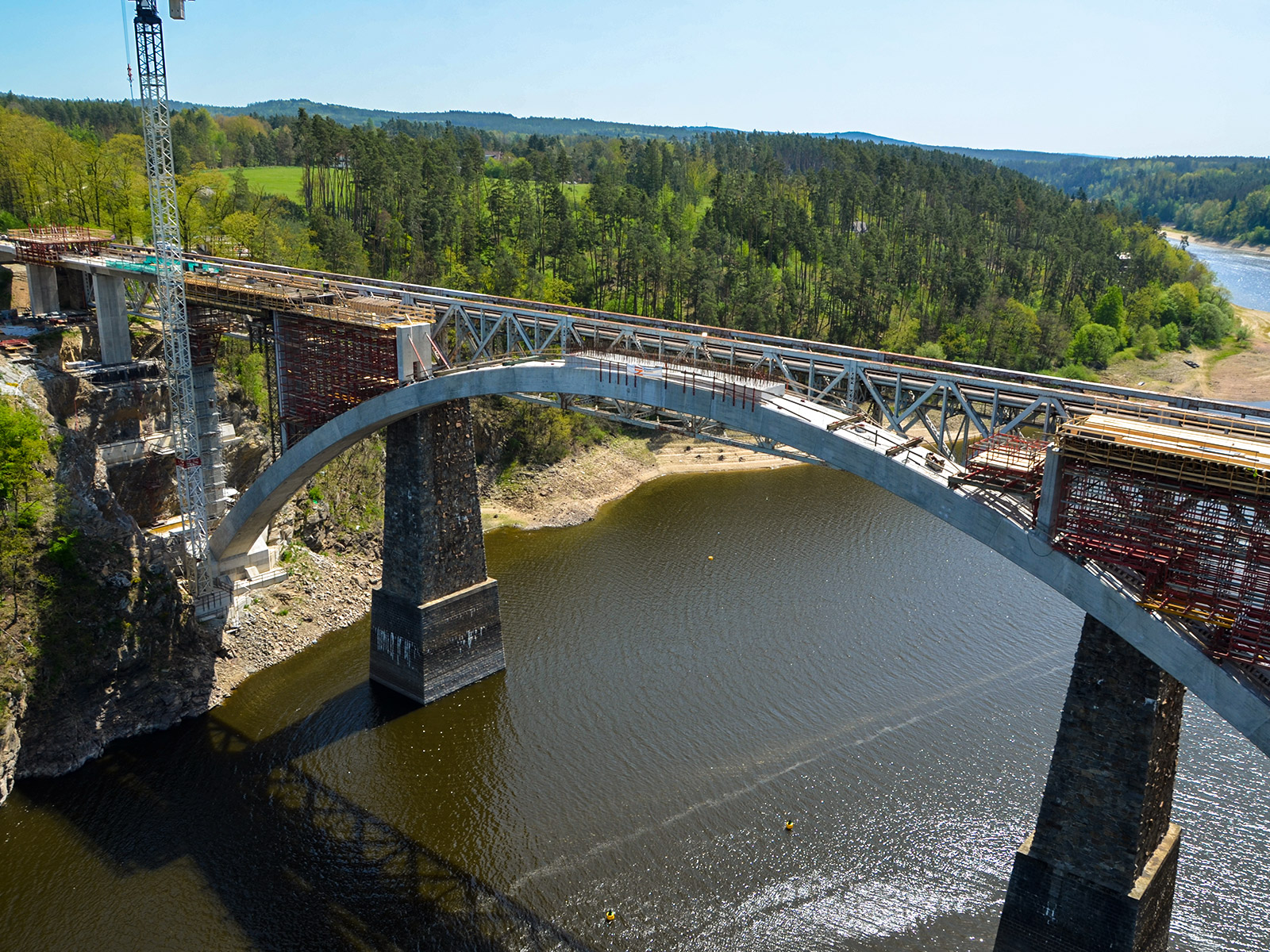 Železniční most Červená nad Vltavou