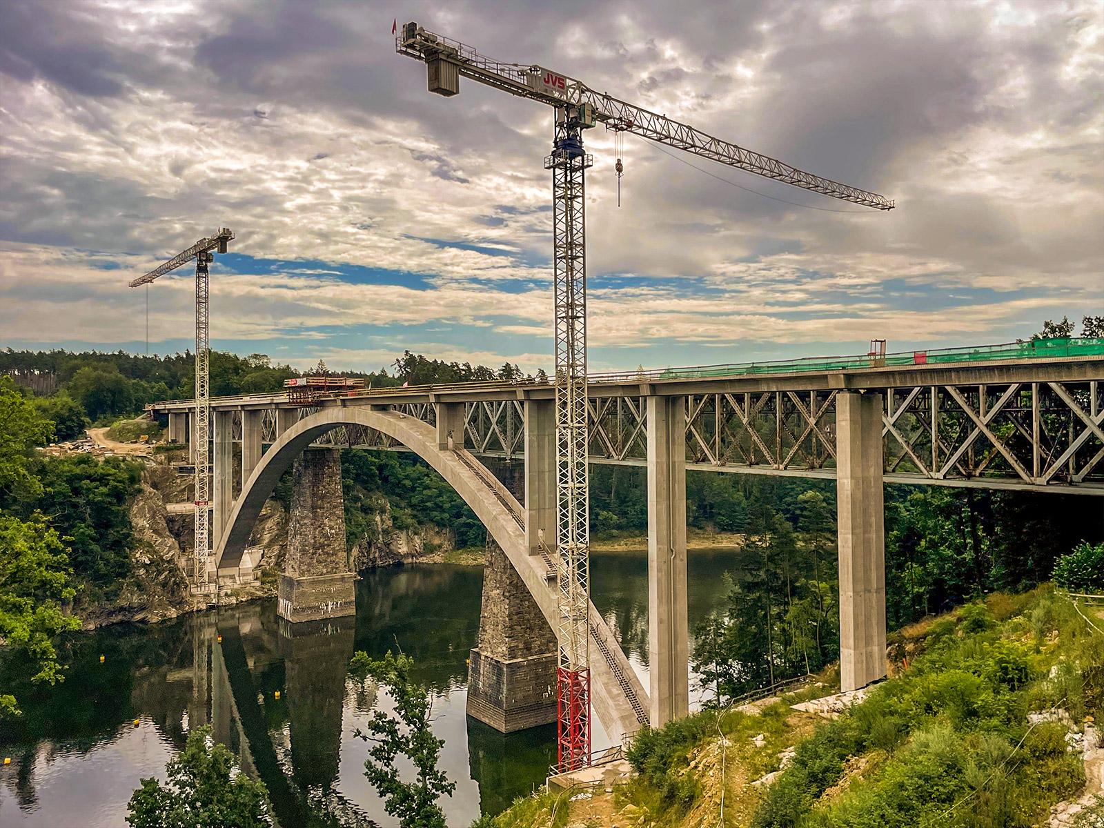 Železniční most Červená nad Vltavou