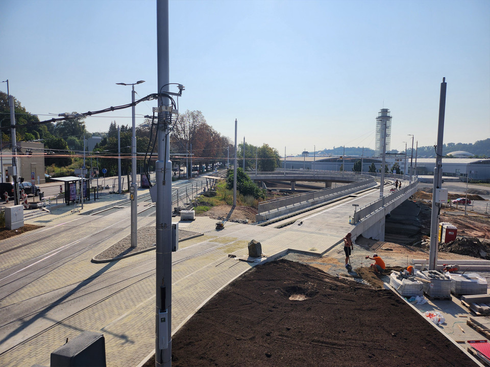 Vratná tramvajová smyčka Brno Pisárky (3. etapa)