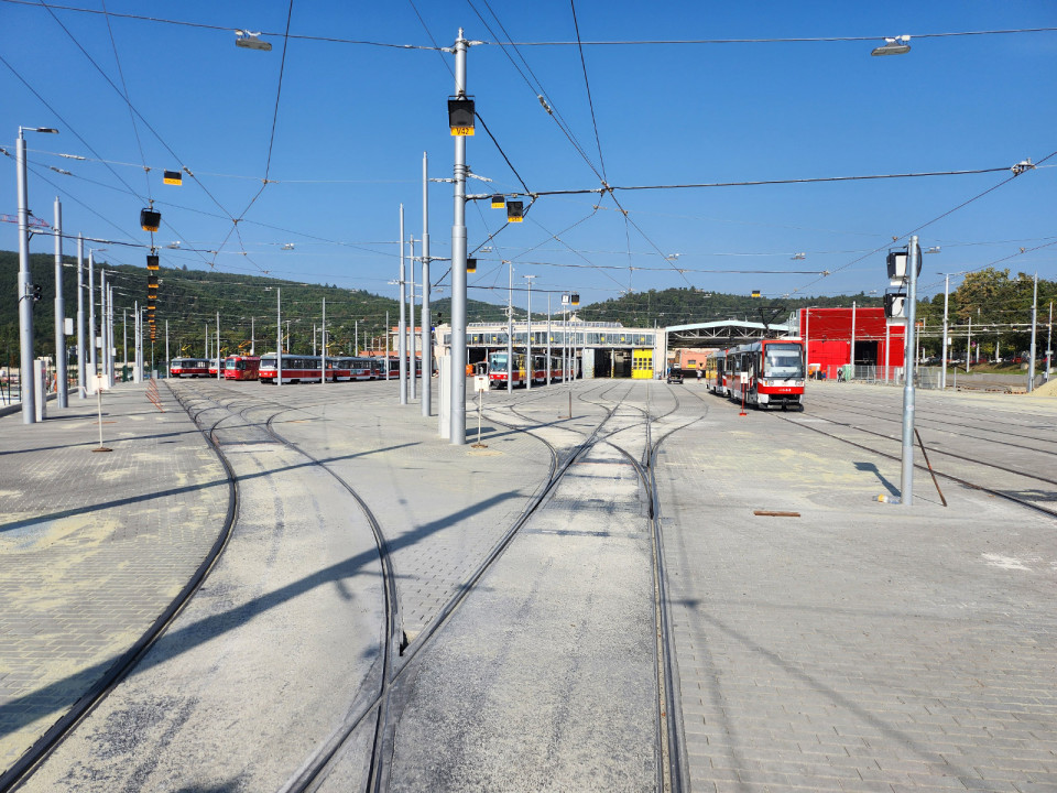 Vratná tramvajová smyčka Brno Pisárky (3. etapa)